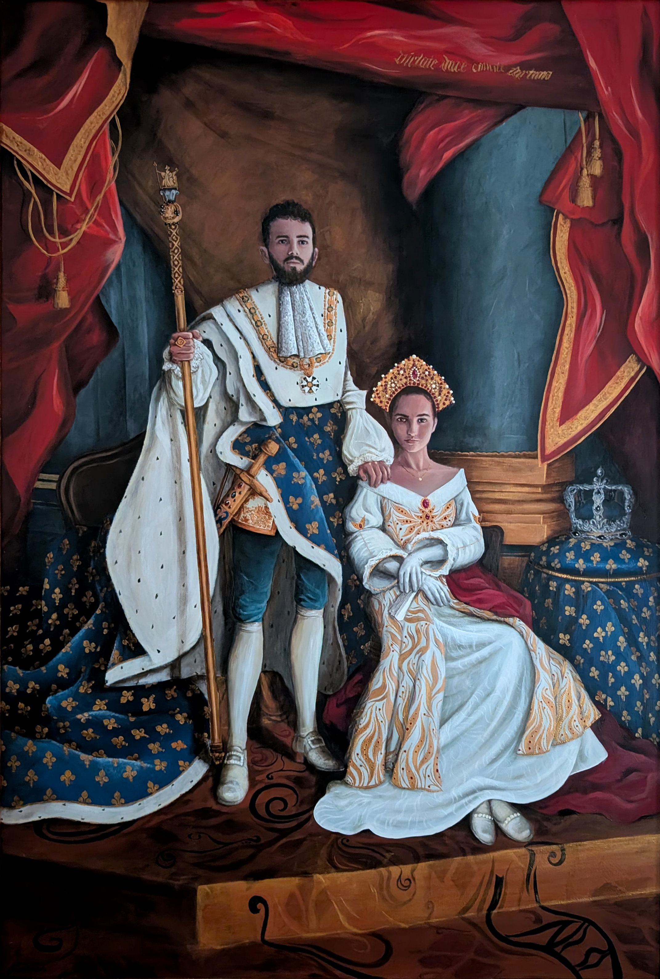 Portrait de Yoann et Élodie en costume royal